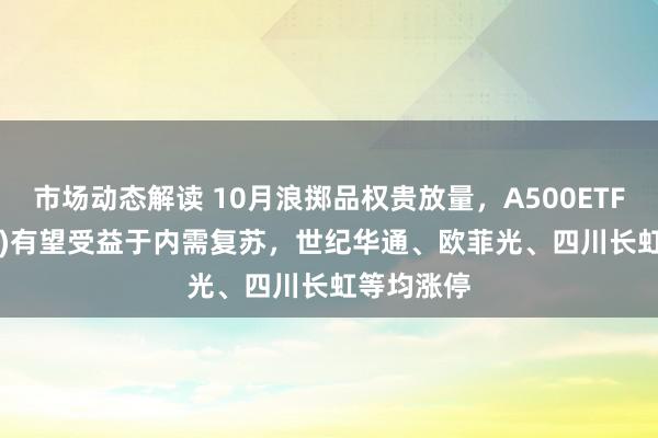 市场动态解读 10月浪掷品权贵放量，A500ETF(159339)有望受益于内需复苏，世纪华通、欧菲光、四川长虹等均涨停