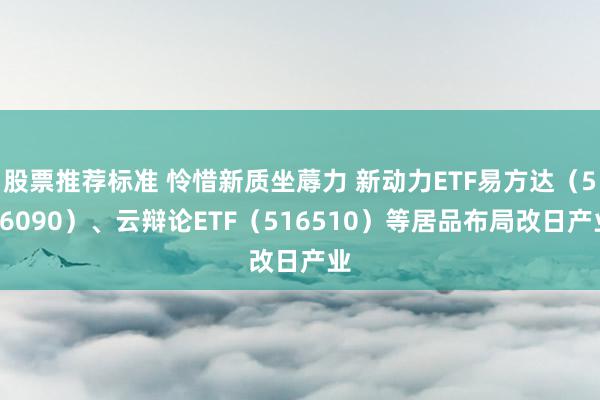 股票推荐标准 怜惜新质坐蓐力 新动力ETF易方达（516090）、云辩论ETF（516510）等居品布局改日产业