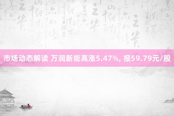 市场动态解读 万润新能高涨5.47%, 报59.79元/股